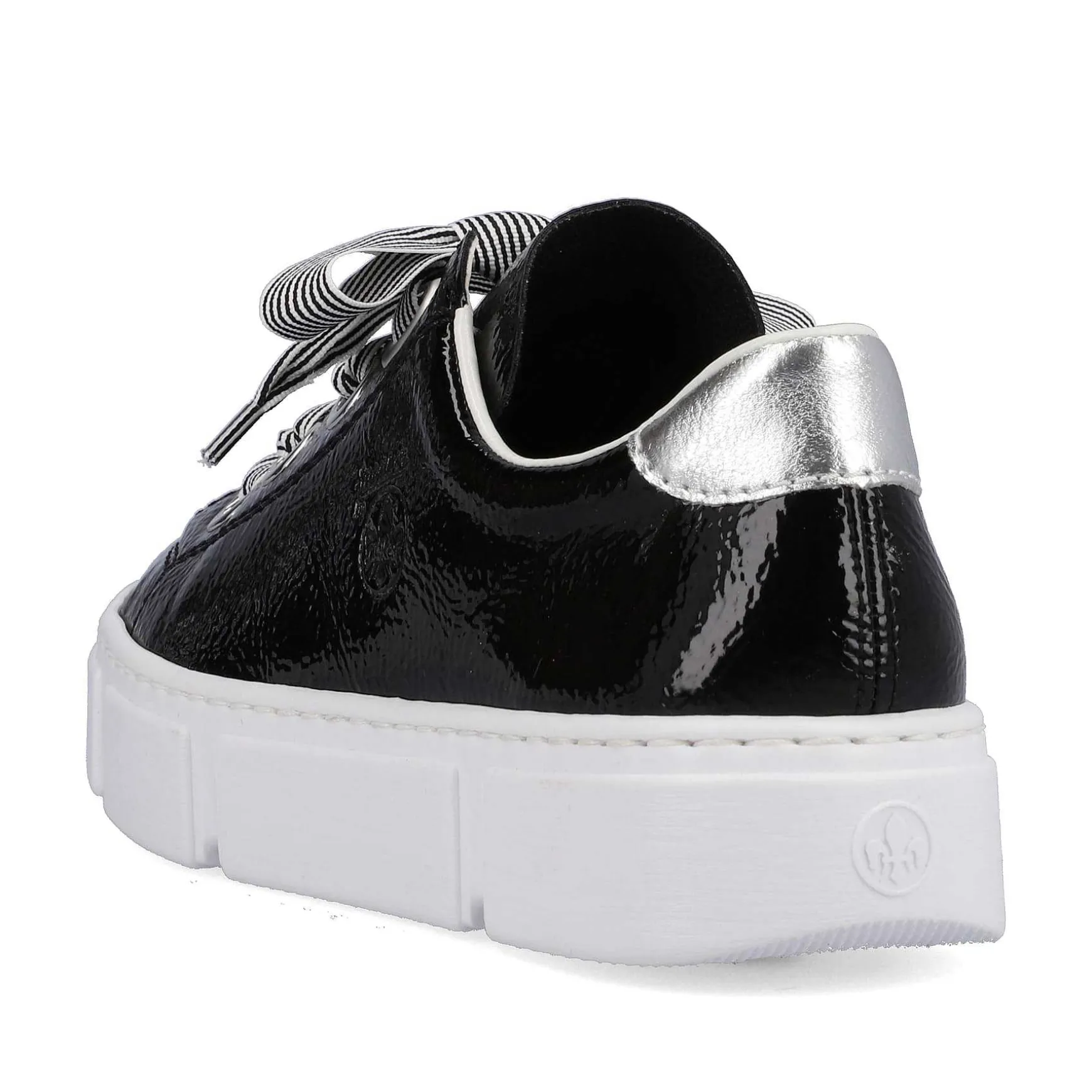 Rieker Women'S Sneaker Low Glossy Black