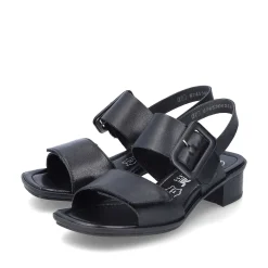 Rieker Women'S Strappy Sandals Glossy Black