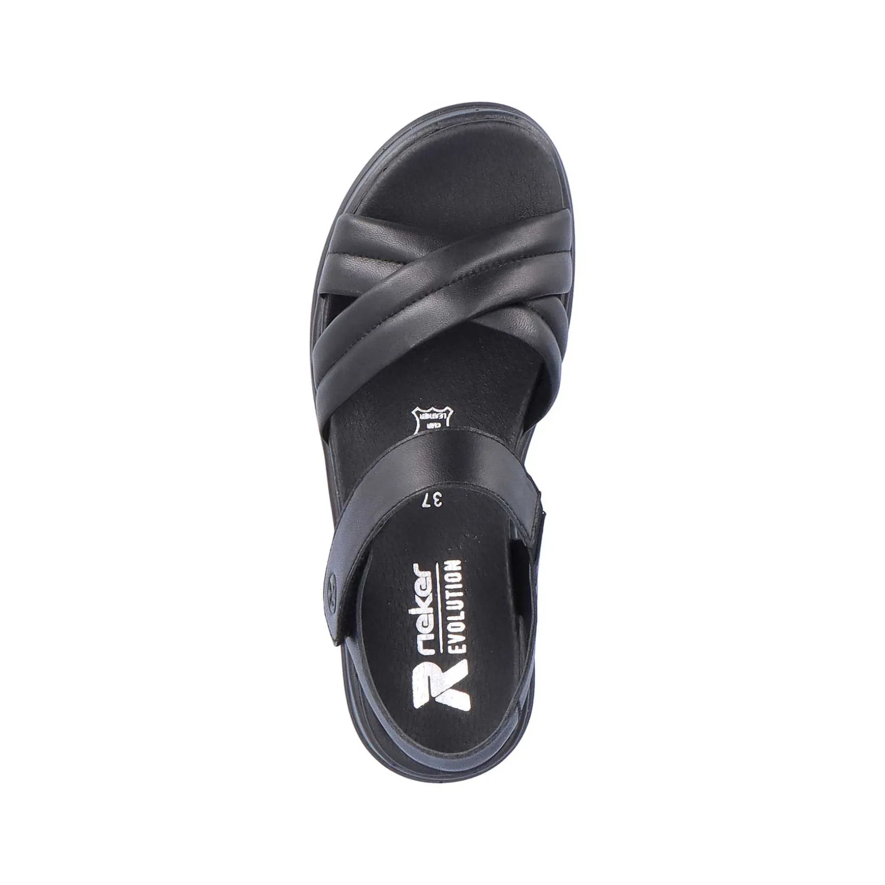 Rieker Women'S Strappy Sandals Midnight Black