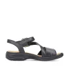 Rieker Women'S Strappy Sandals Asphalt Black