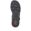 Rieker Women'S Strappy Sandals Asphalt Black