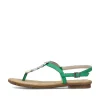 Rieker Women'S Strappy Sandals Leaf Green