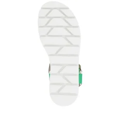 Rieker Women'S Strappy Sandals Emerald Green Metallic