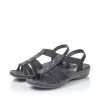 Rieker Women'S Strappy Sandals Jet Black