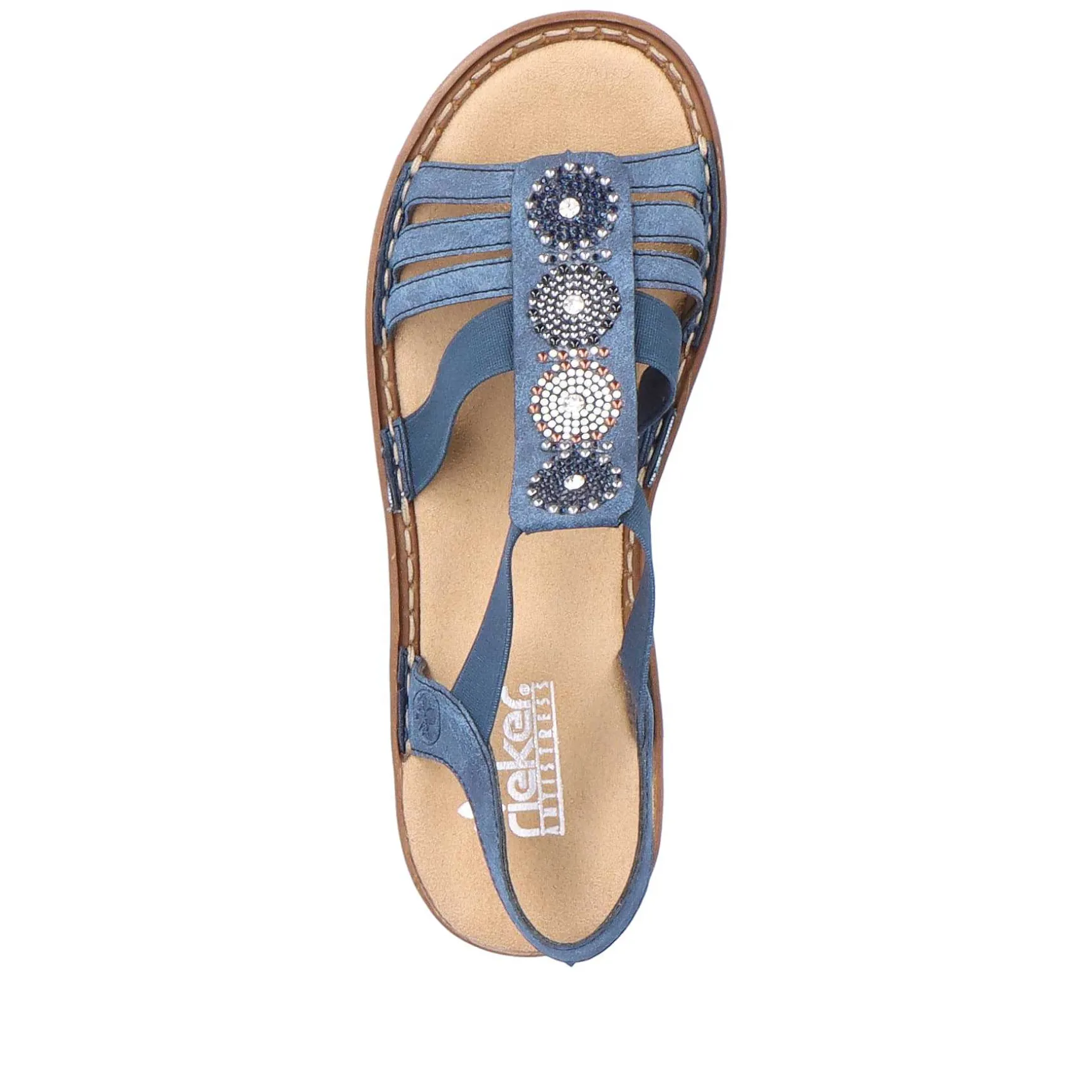 Rieker Women'S Strappy Sandals Navy Blue