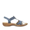 Rieker Women'S Strappy Sandals Pacific Blue