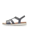 Rieker Women'S Strappy Sandals Navy Blue