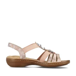 Rieker Women'S Strappy Sandals Old Pink