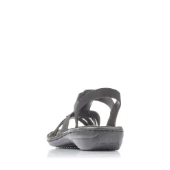 Rieker Women'S Strappy Sandals Night Black