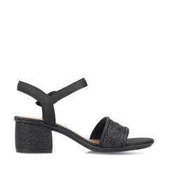 Rieker Women'S Strappy Sandals Asphalt Black