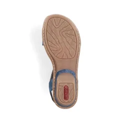 Rieker Women'S Strappy Sandals Pacific Blue