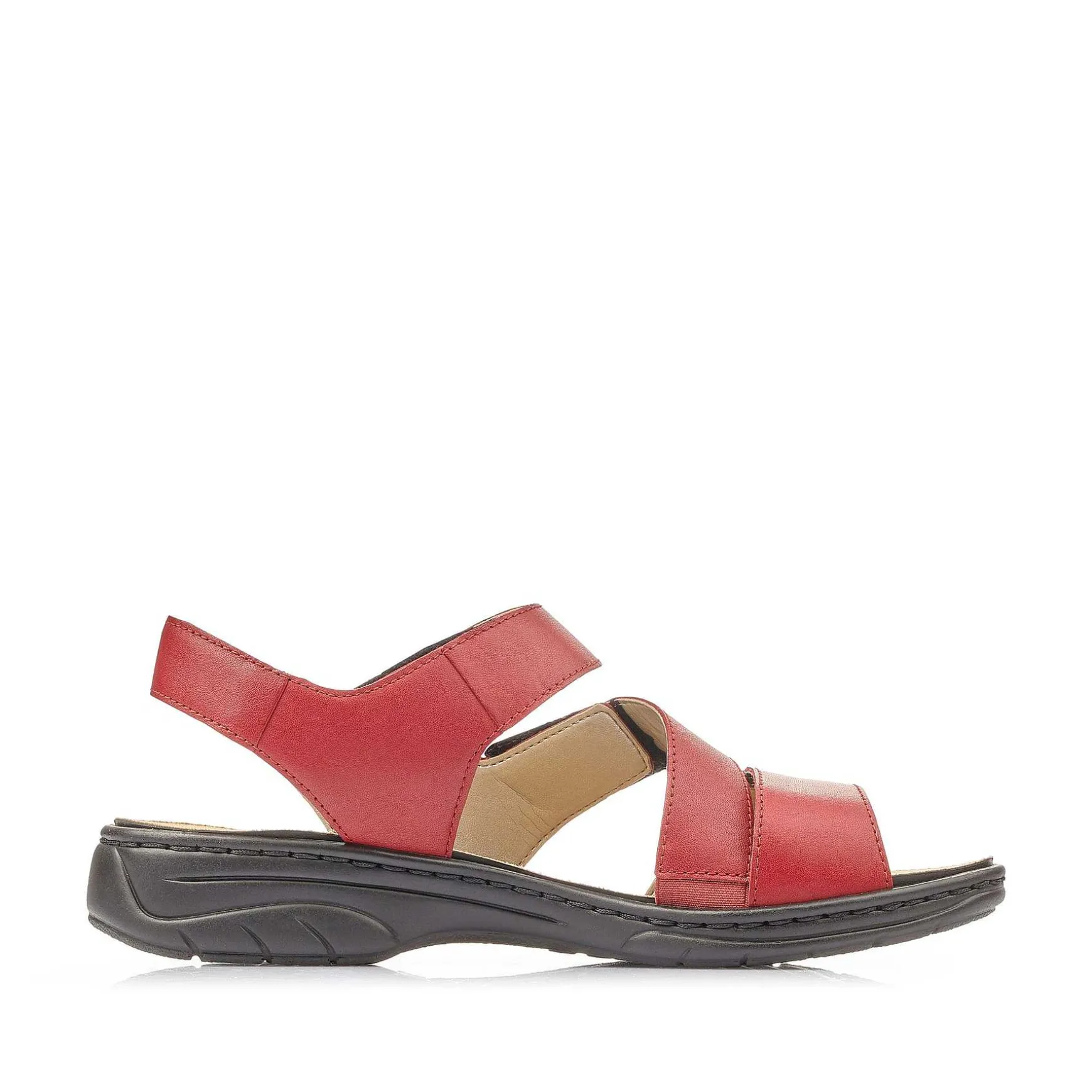 Rieker Women'S Strappy Sandals Cherry Red