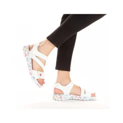 Rieker Women'S Strappy Sandals Lily White