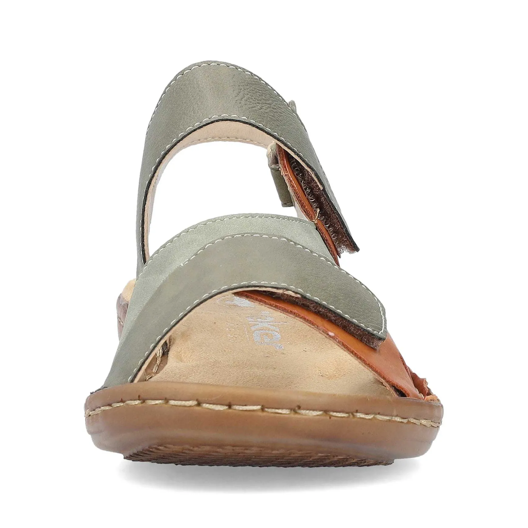 Rieker Women'S Strappy Sandals Green Grey