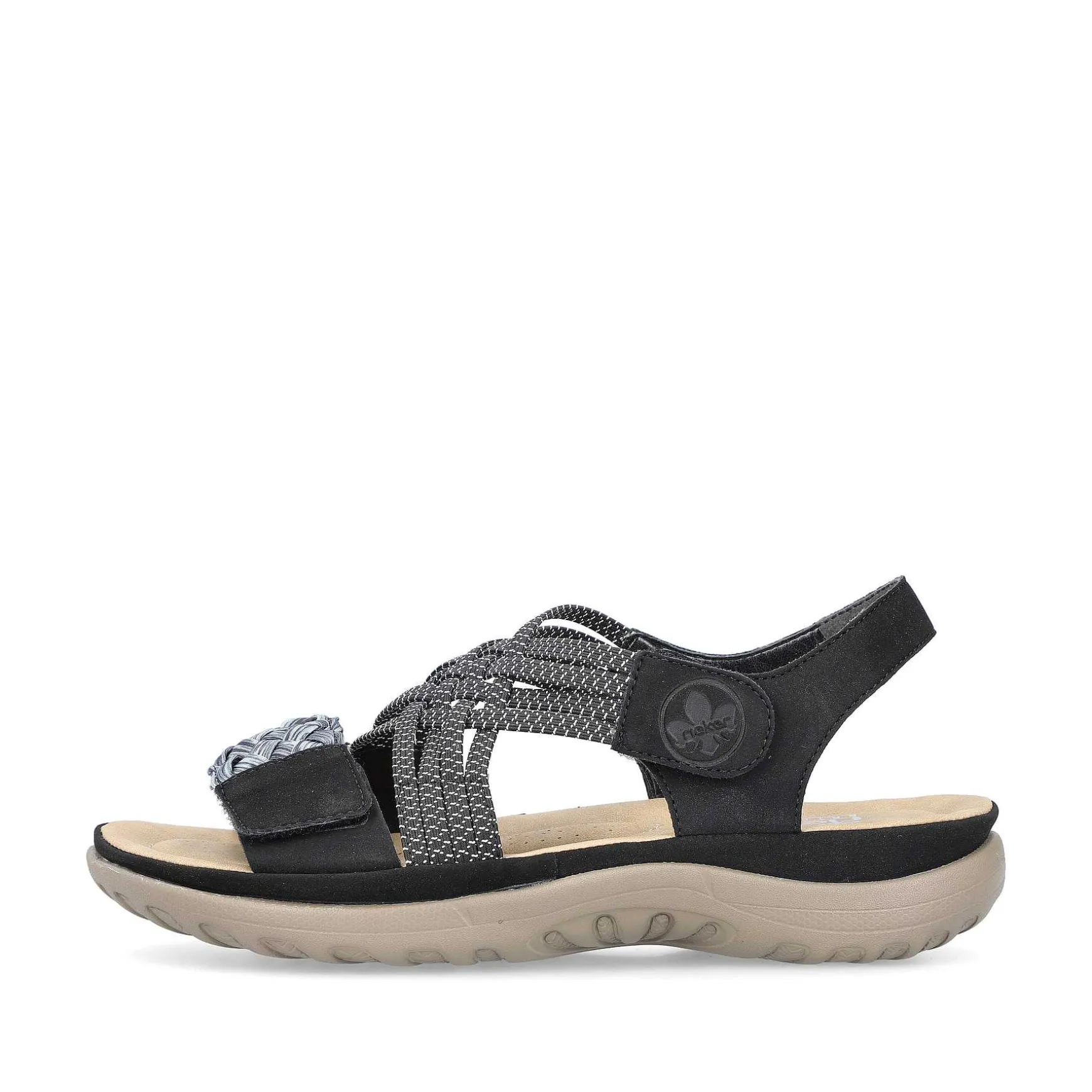 Rieker Women'S Strappy Sandals Night Black