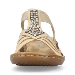 Rieker Women'S Strappy Sandals Light Brown
