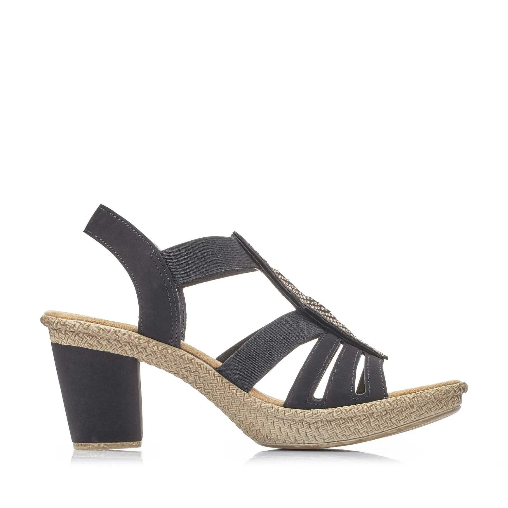Rieker Women'S Strappy Sandals Jet Black
