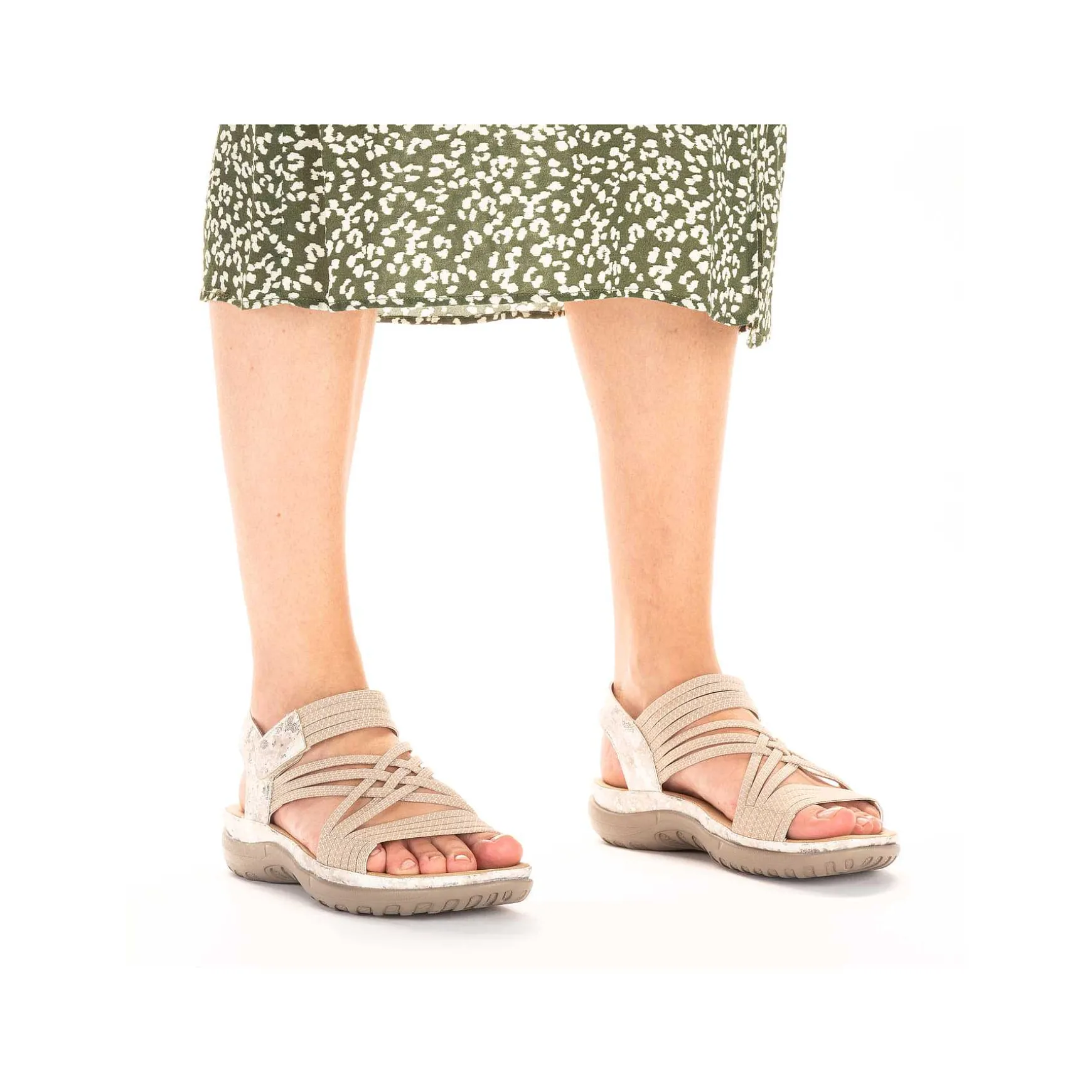 Rieker Women'S Strappy Sandals Cream Beige