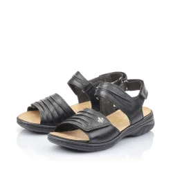 Rieker Women'S Strappy Sandals Night Black