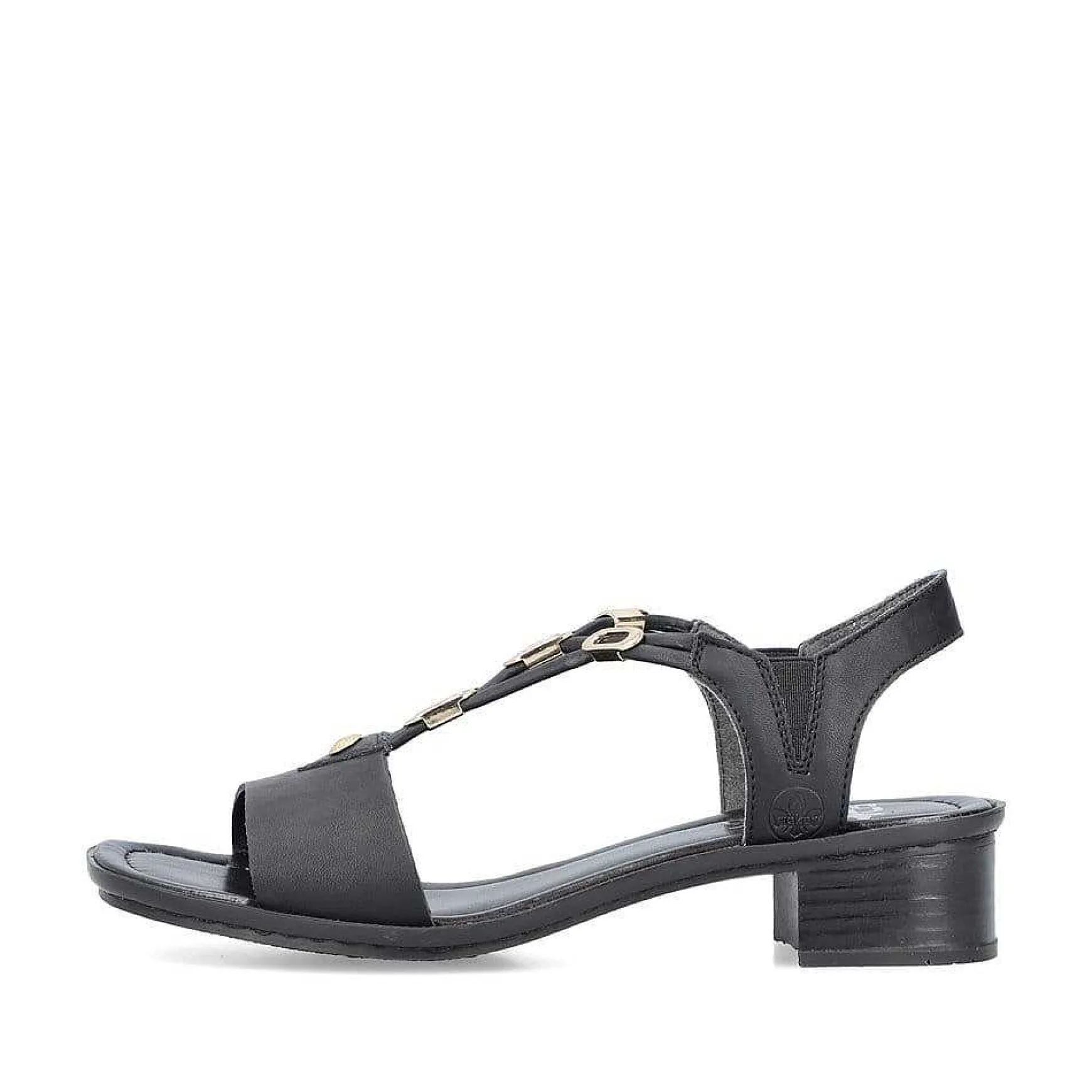 Rieker Women'S Strappy Sandals Asphalt Black