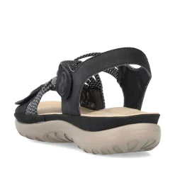 Rieker Women'S Strappy Sandals Night Black
