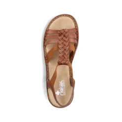Rieker Women'S Strappy Sandals Caramel Brown