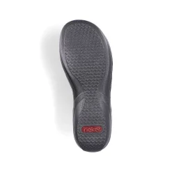 Rieker Women'S Strappy Sandals Asphalt Black