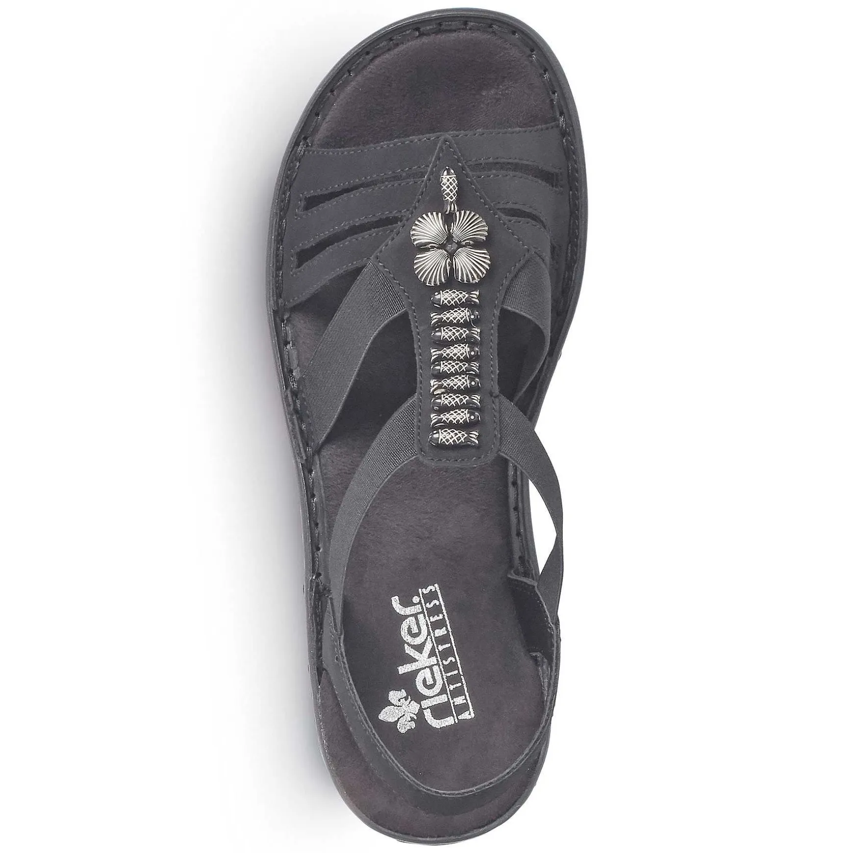Rieker Women'S Strappy Sandals Night Black