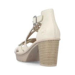 Rieker Women'S Strappy Sandals Cream Beige