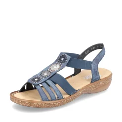Rieker Women'S Strappy Sandals Navy Blue