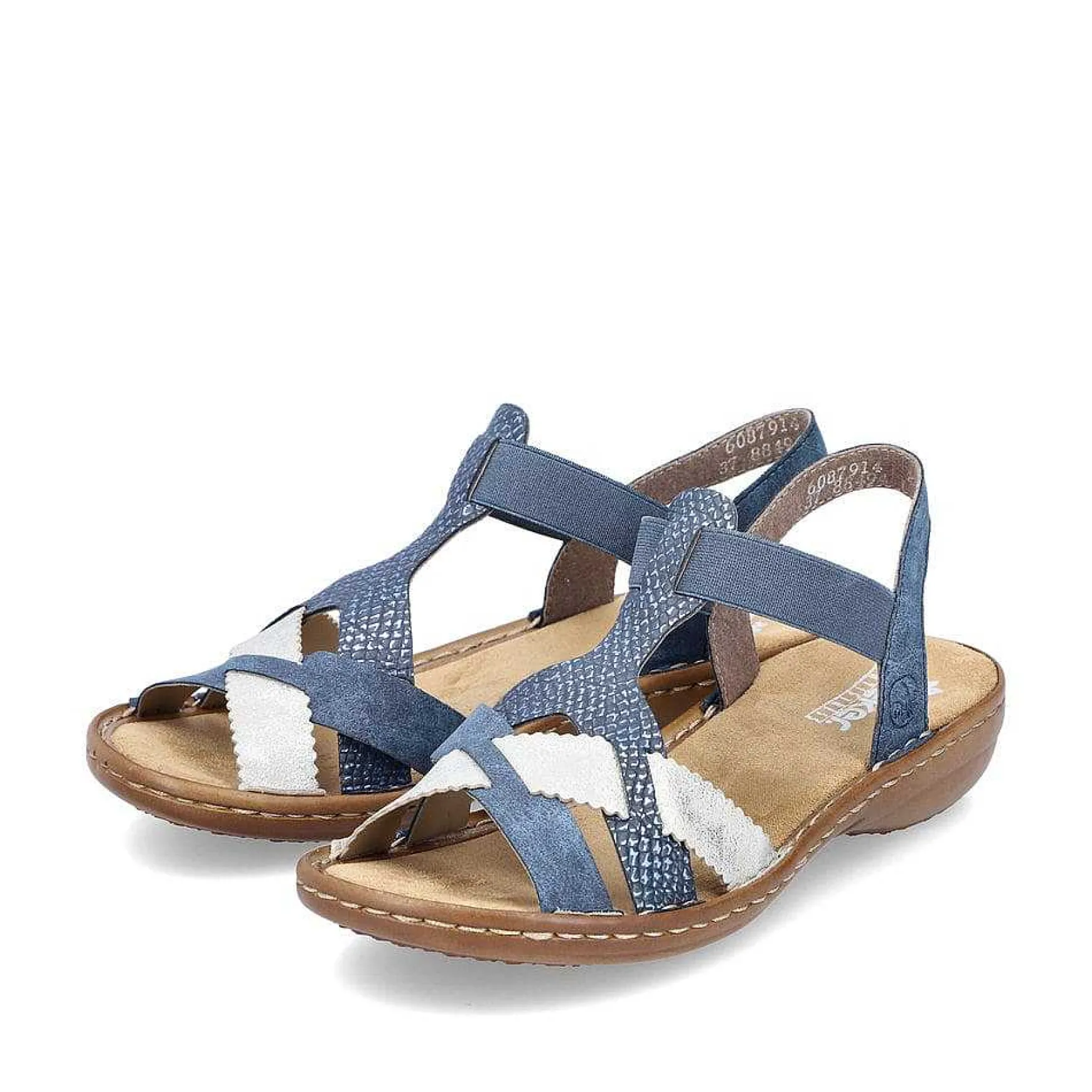 Rieker Women'S Strappy Sandals Pacific Blue