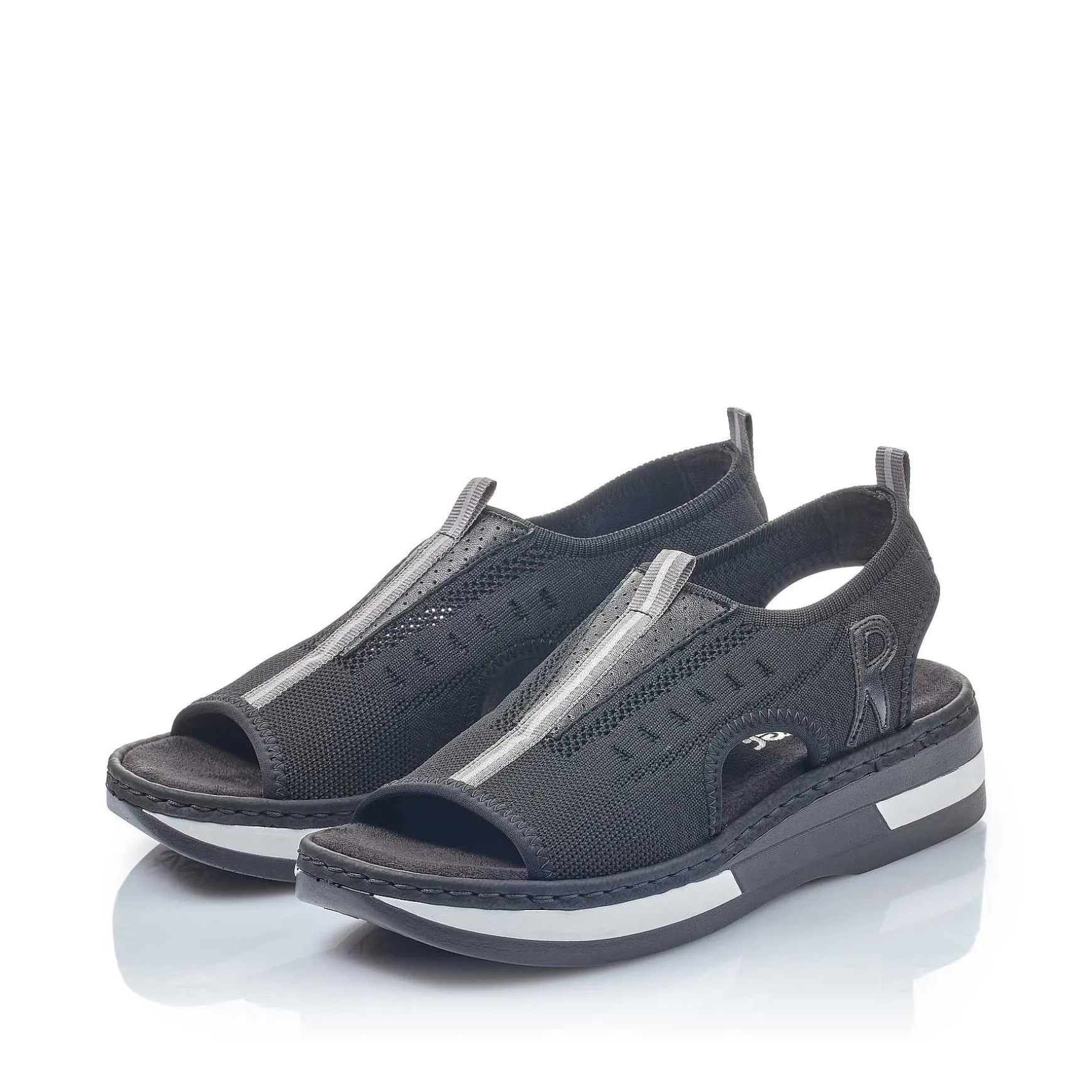 Rieker Women'S Strappy Sandals Night Black