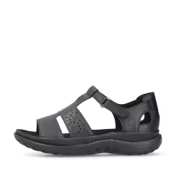 Rieker Women'S Strappy Sandals Glossy Black