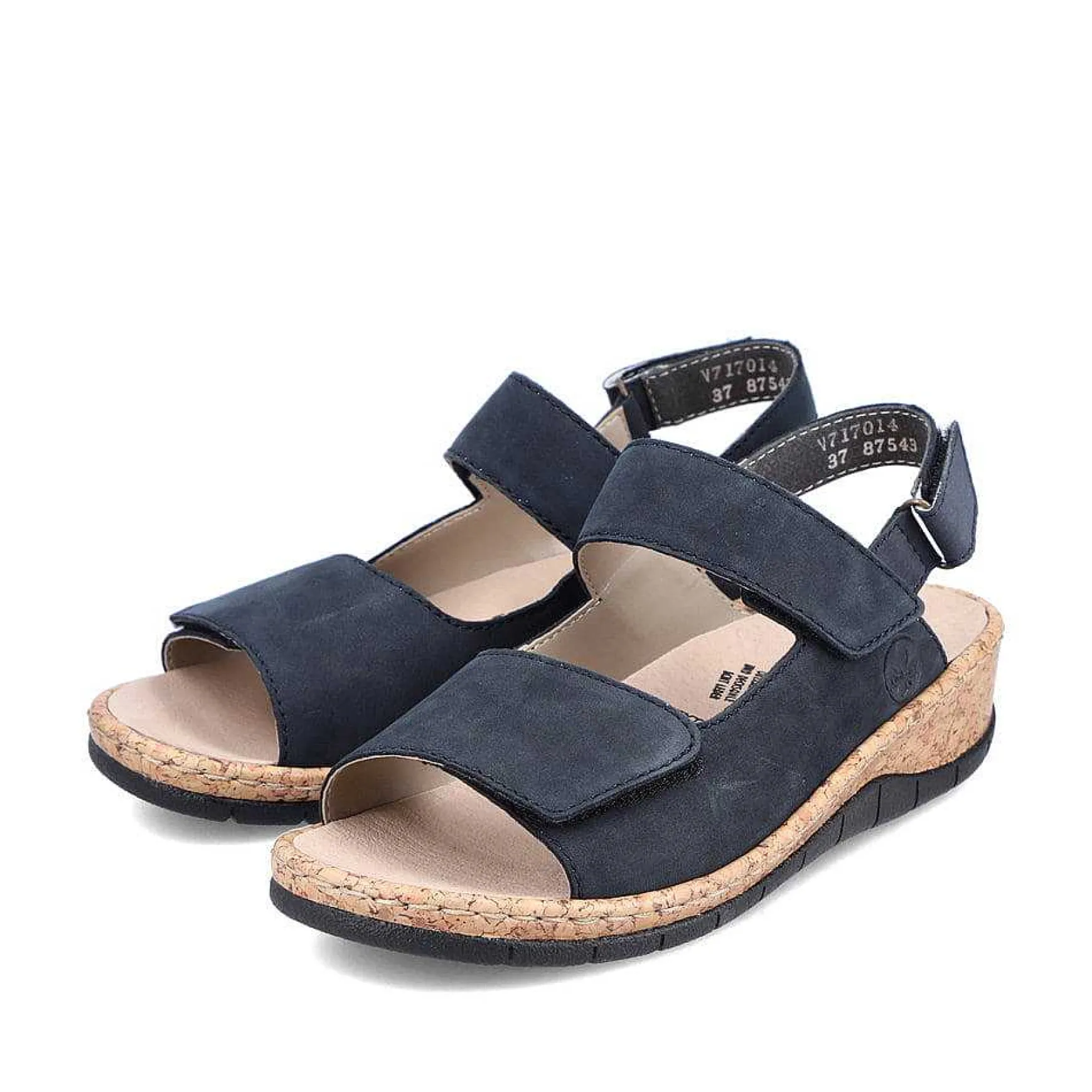 Rieker Women'S Strappy Sandals Pacific Blue