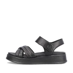 Rieker Women'S Strappy Sandals Midnight Black
