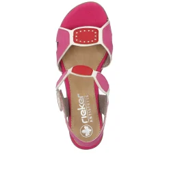 Rieker Women'S Strappy Sandals Pink