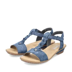 Rieker Women'S Strappy Sandals Pacific Blue