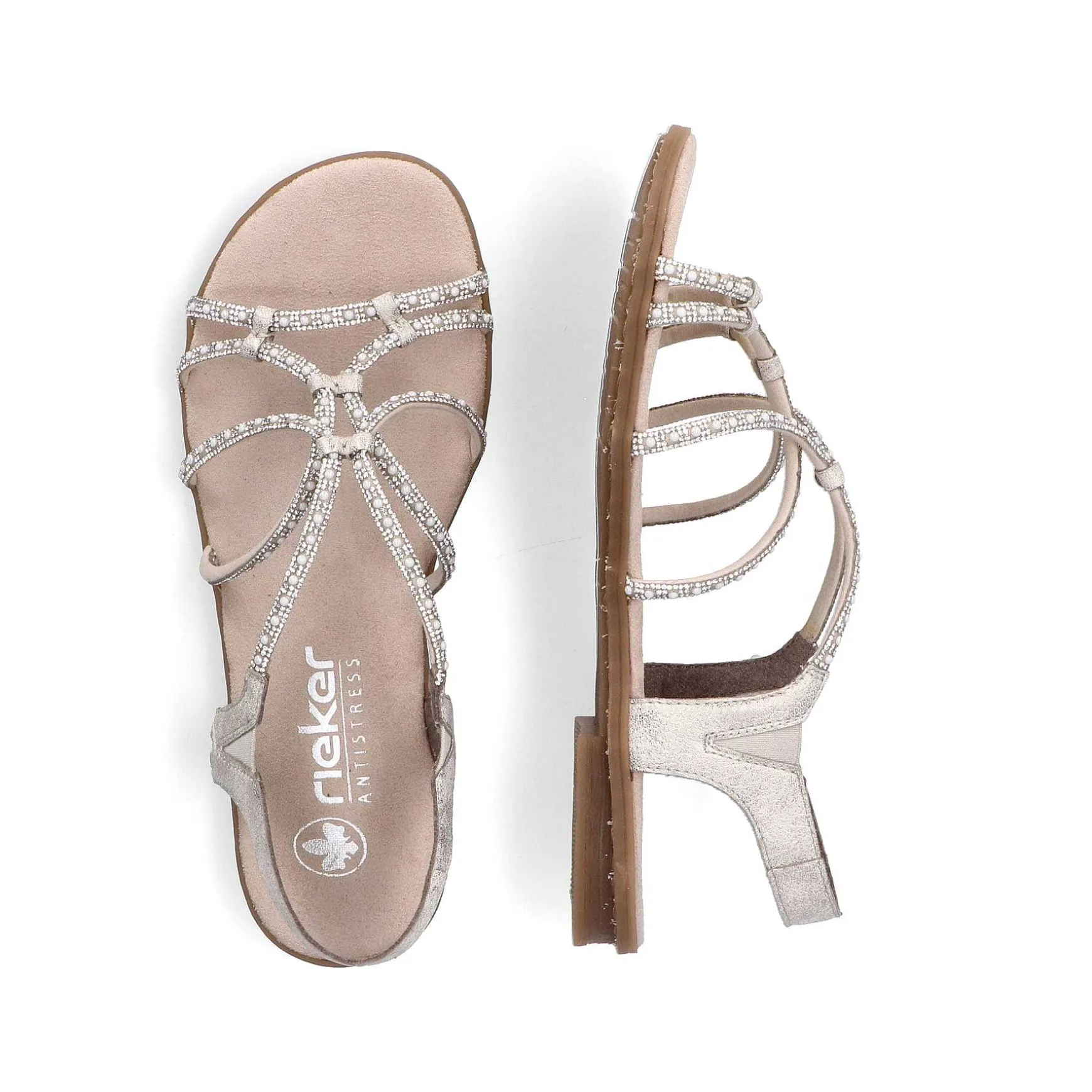 Rieker Women'S Strappy Sandals Light Beige