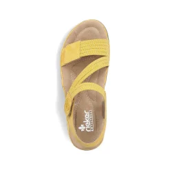 Rieker Women'S Strappy Sandals Lemon Yellow
