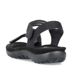 Rieker Women'S Strappy Sandals Asphalt Black