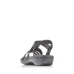Rieker Women'S Strappy Sandals Jet Black