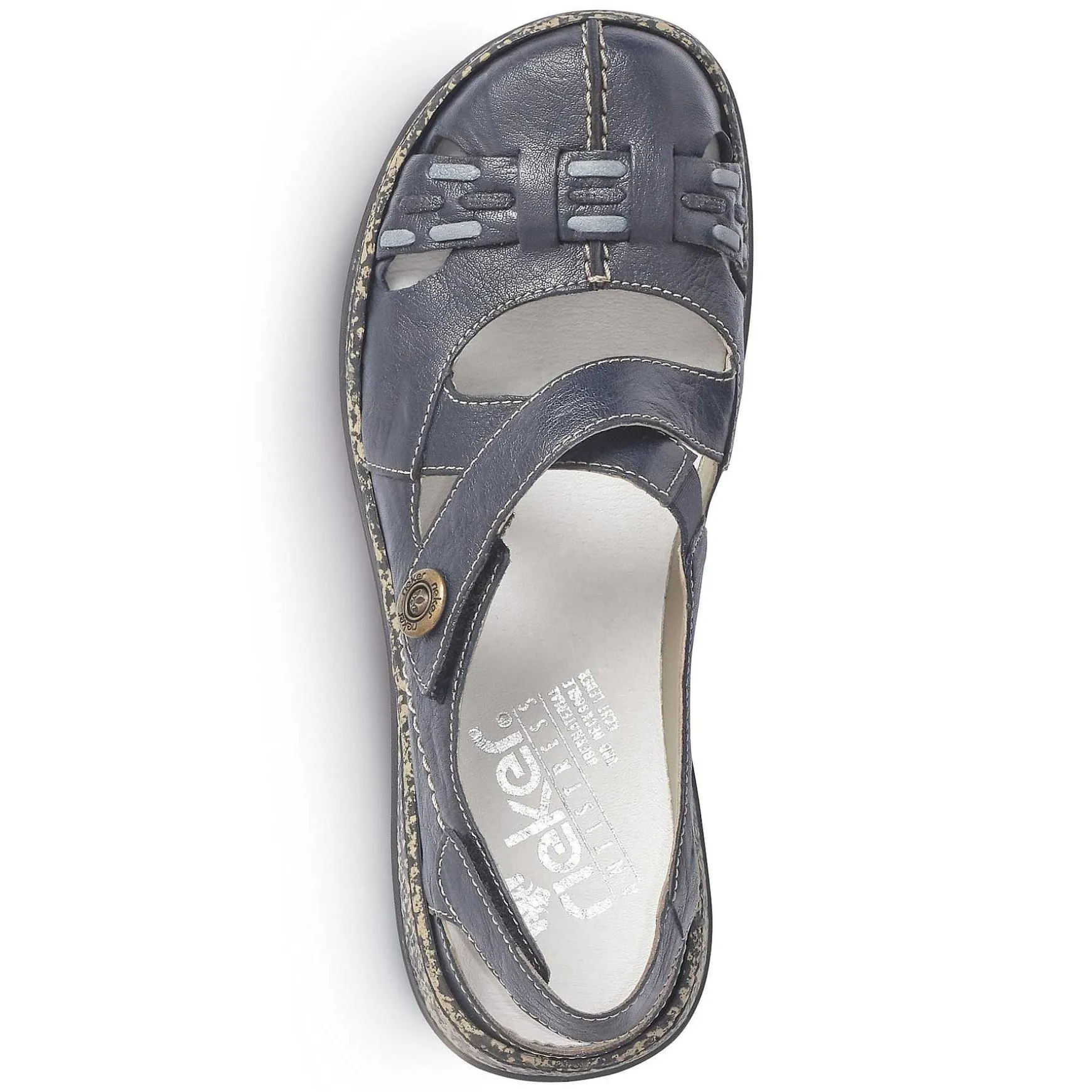 Rieker Women'S Strappy Sandals Navy Blue