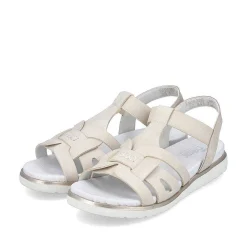 Rieker Women'S Strappy Sandals Pearl White