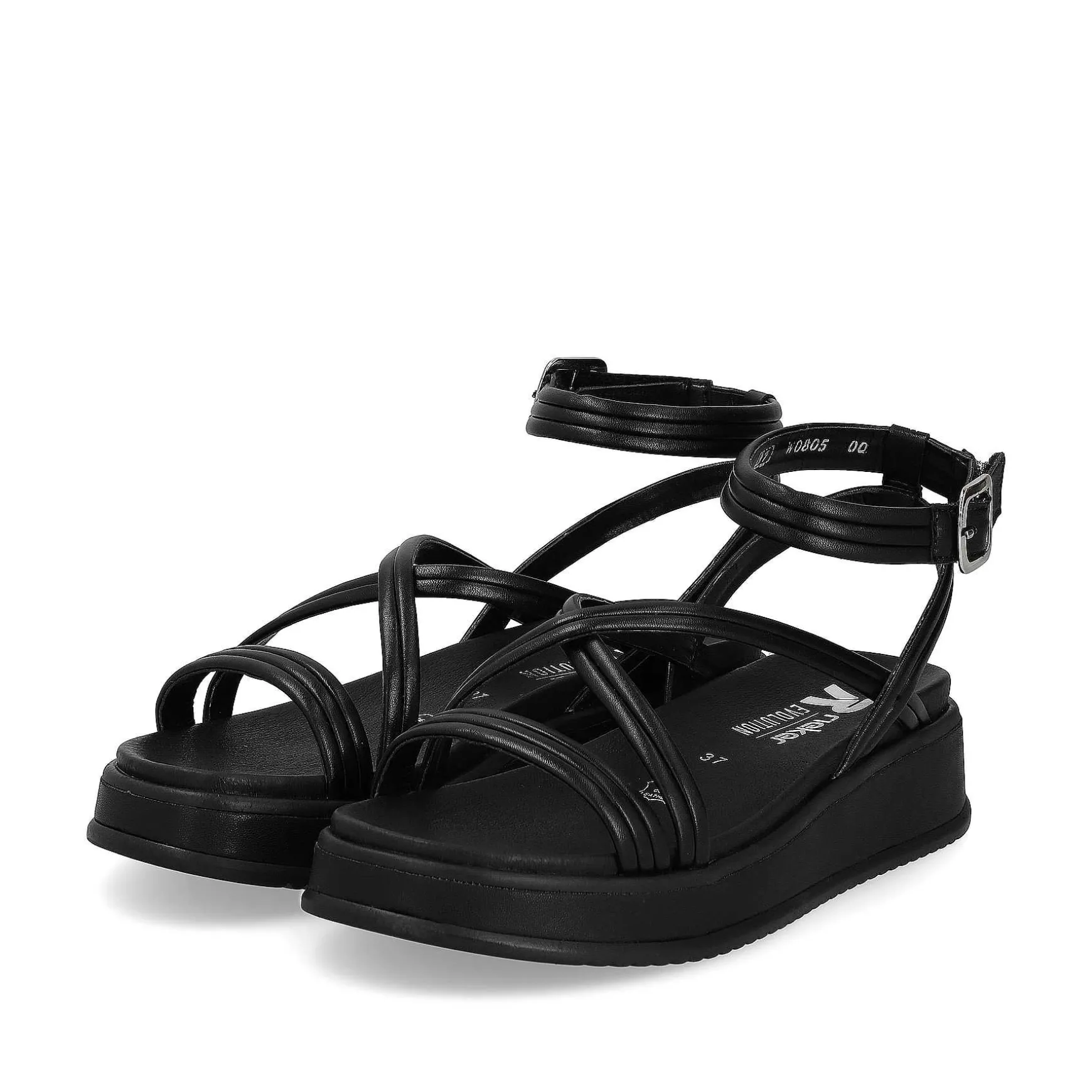 Rieker Women'S Strappy Sandals Noir