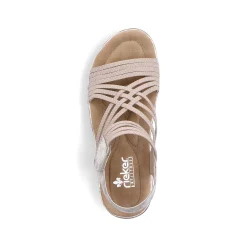 Rieker Women'S Strappy Sandals Cream Beige