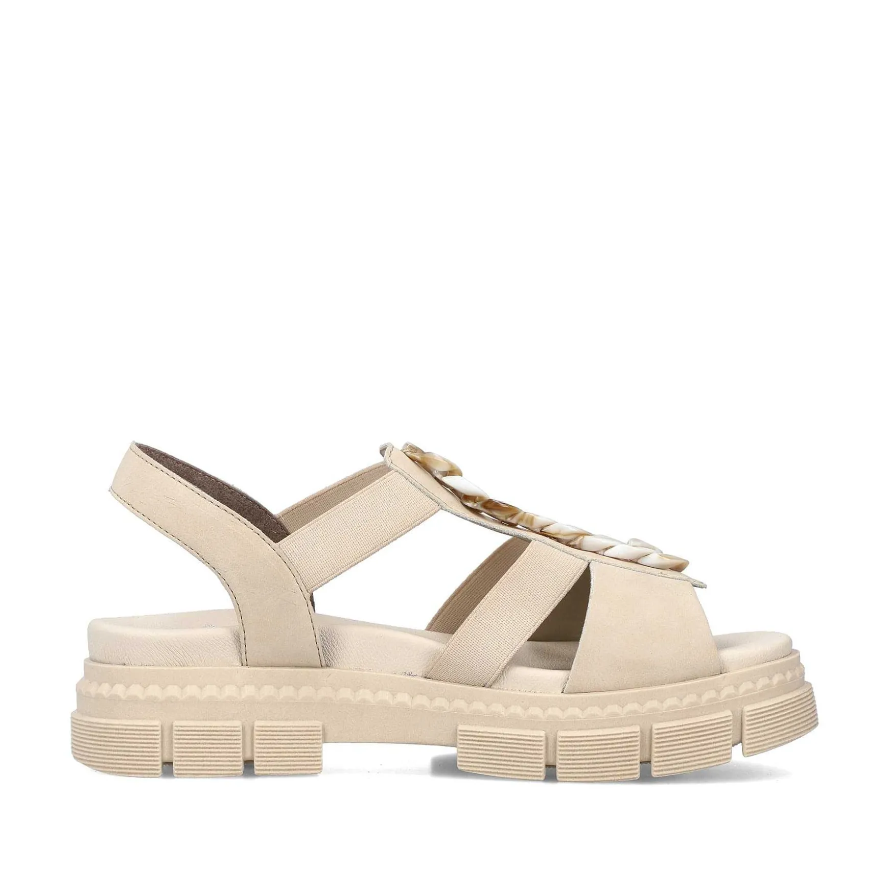 Rieker Women'S Strappy Sandals Light Beige