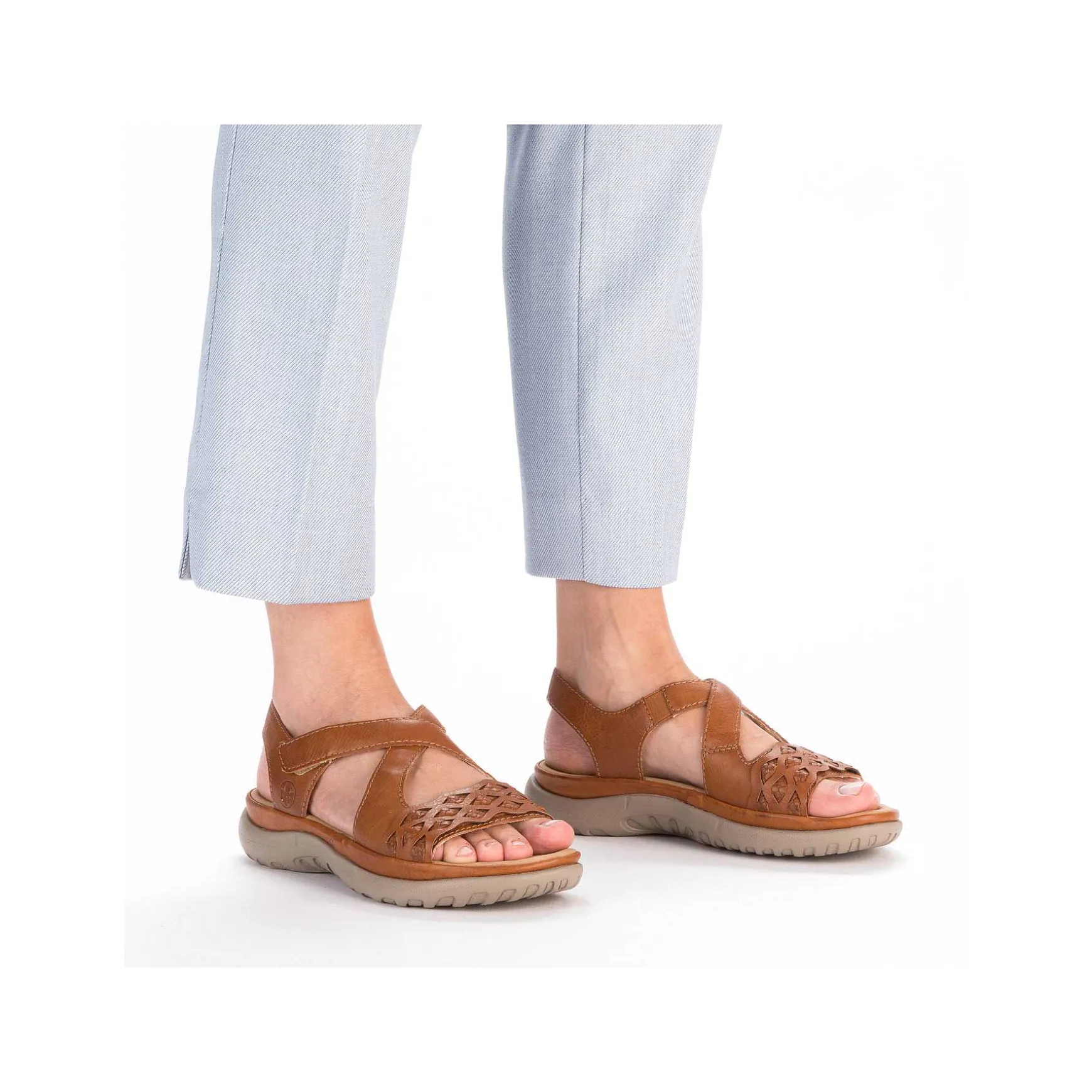Rieker Women'S Strappy Sandals, Nut Brown
