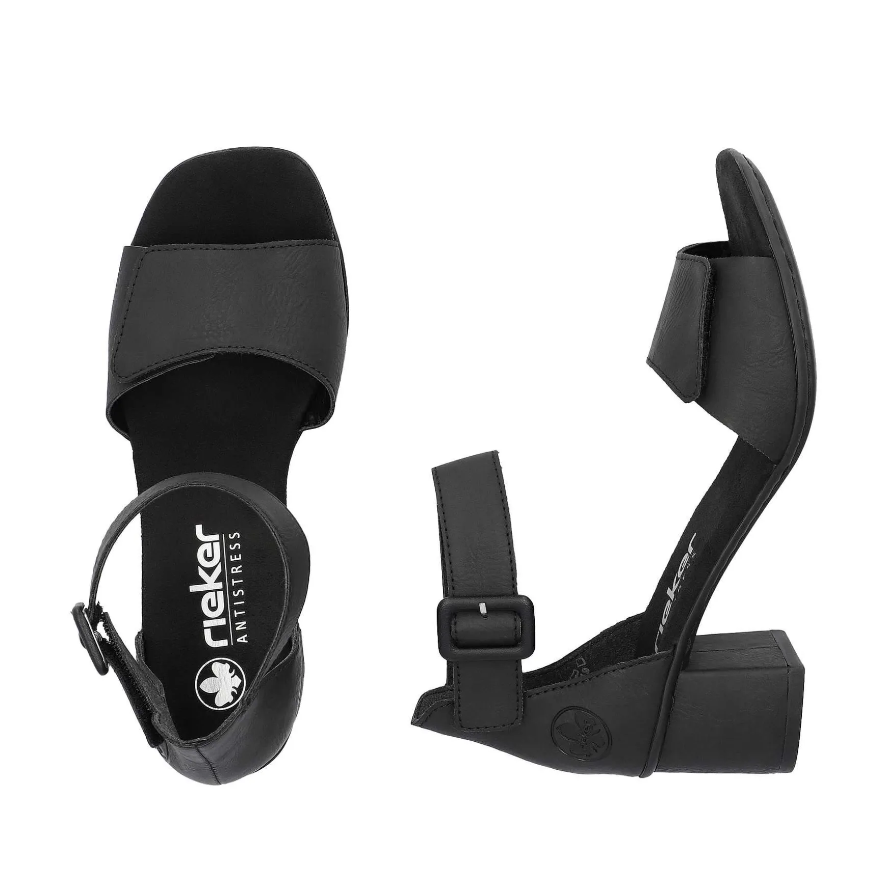 Rieker Women'S Strappy Sandals Jet Black