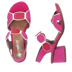 Rieker Women'S Strappy Sandals Pink