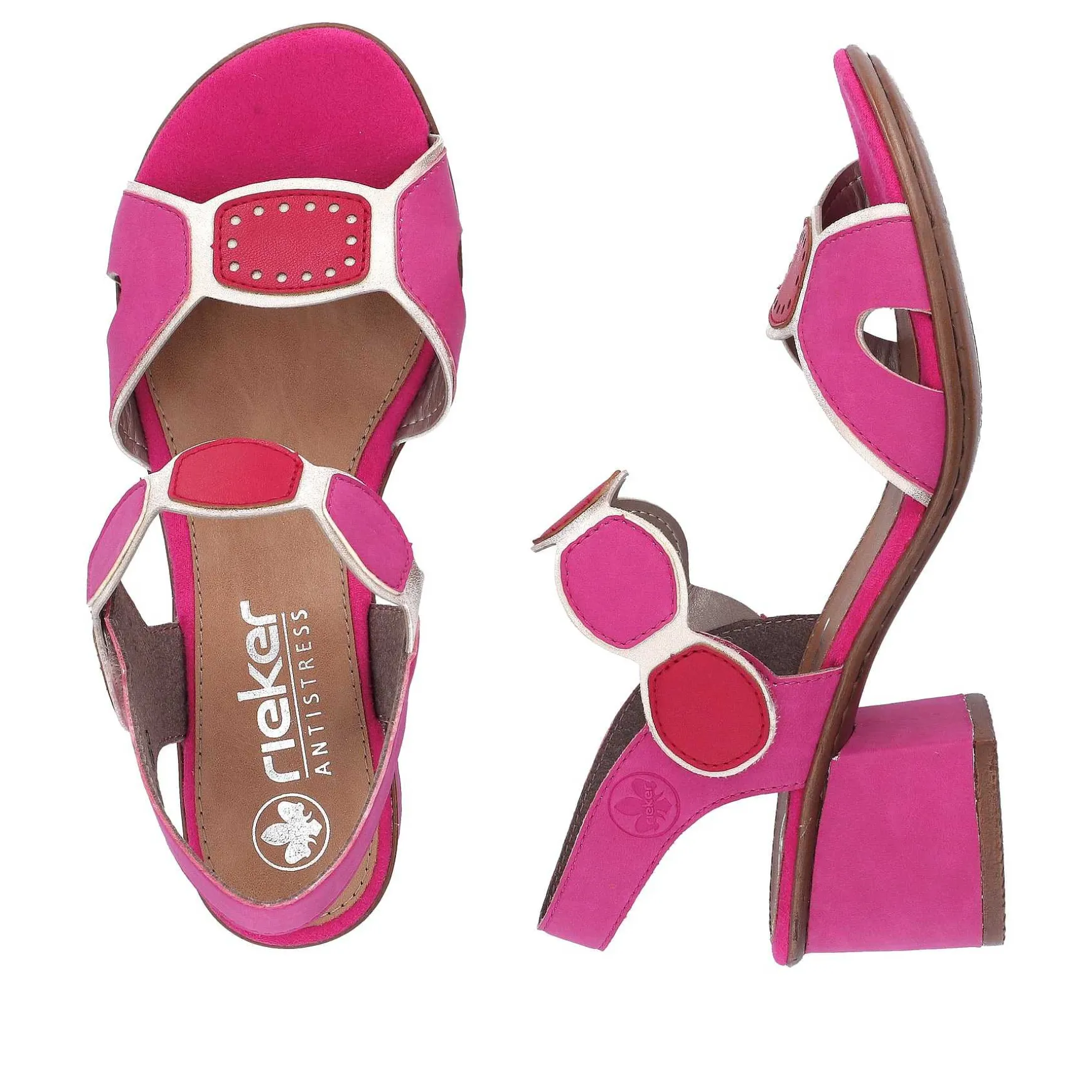 Rieker Women'S Strappy Sandals Pink